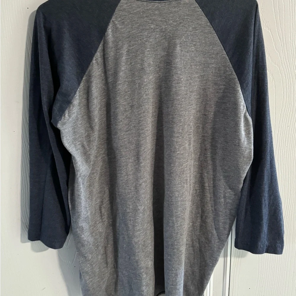 Ohio Baseball Raglan Tee - Gray and Navy - Picture 3 of 3